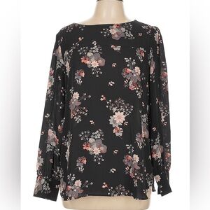 LOFT Black Floral Women's Top